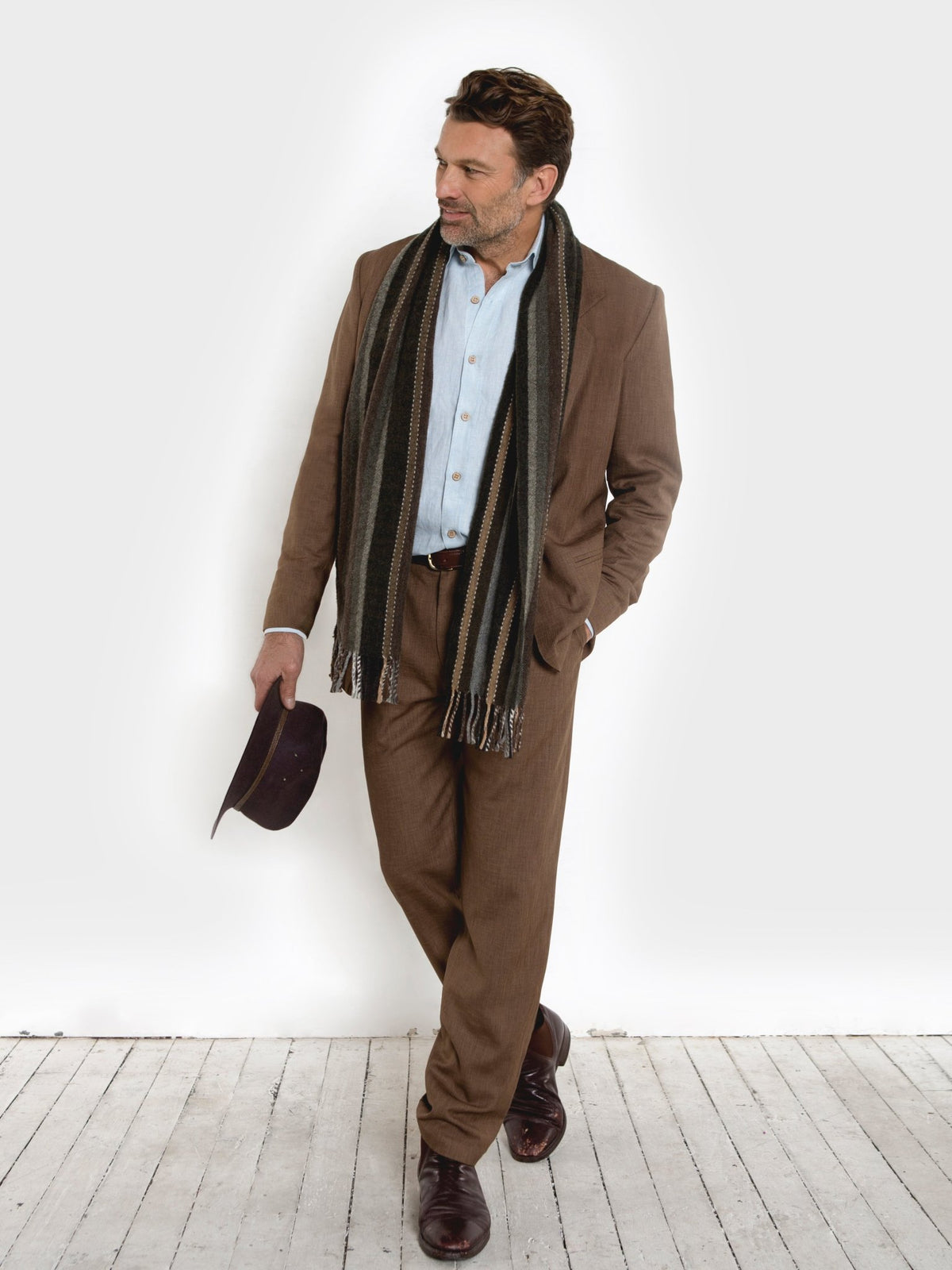 Coffee Non Crush Linen Suit - Joe Bananas | Australia