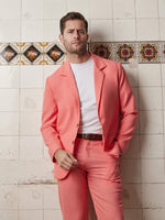 Coral Linen & Silk Jacket - Joe Bananas | Australia