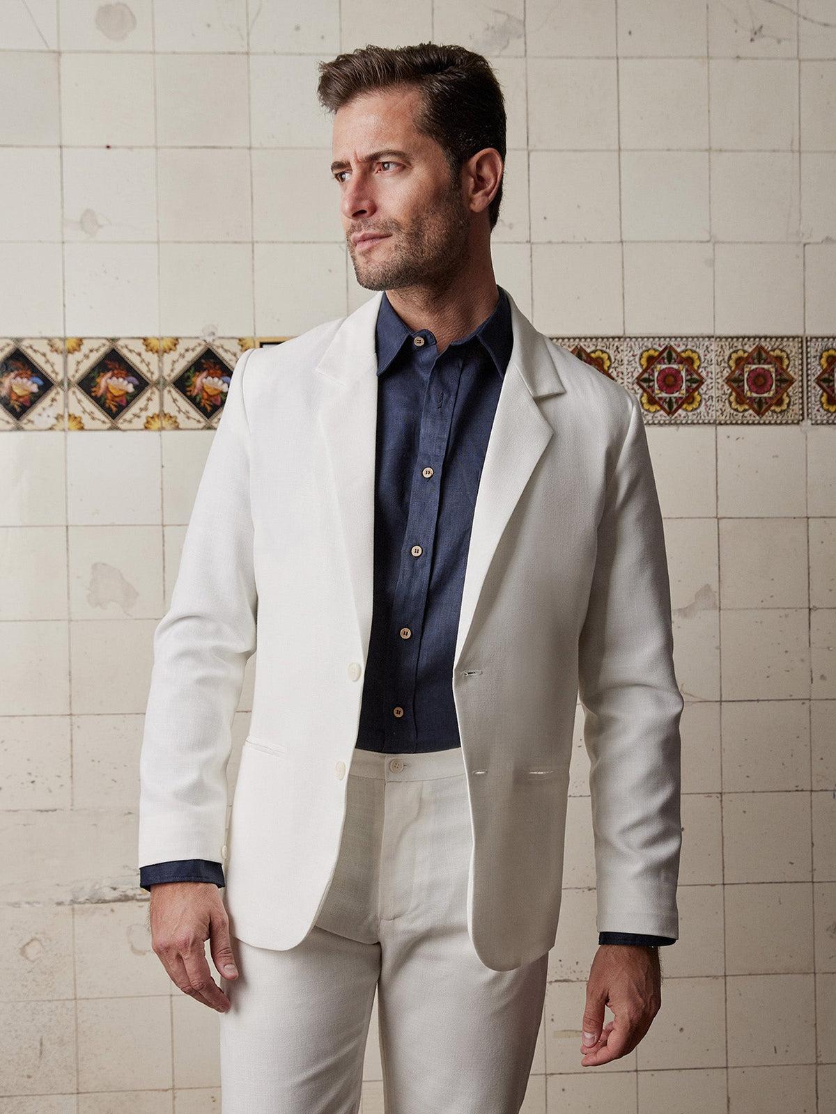 Ivory Linen & Silk Jacket - Joe Bananas | Australia