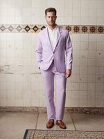 Lilac Linen & Silk Trousers - Joe Bananas | Australia