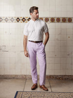 Lilac Linen & Silk Trousers - Joe Bananas | Australia