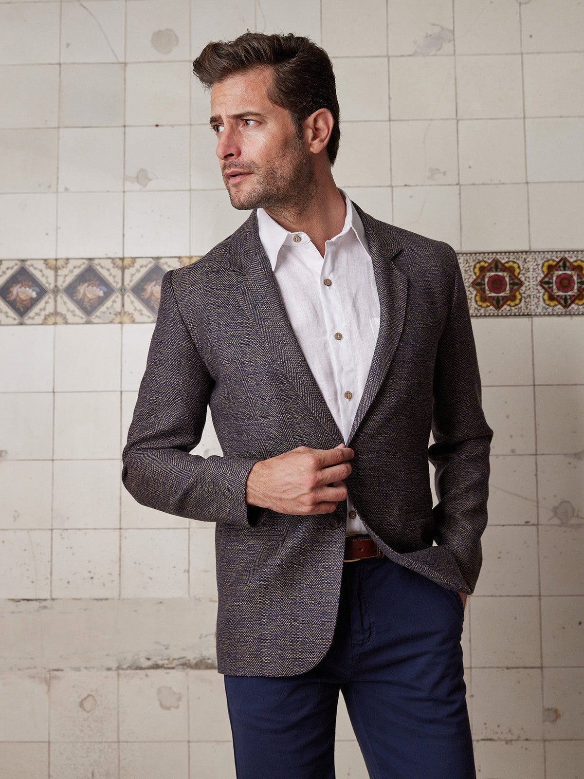 Mudstone Herringbone Jacket - Joe Bananas | Australia