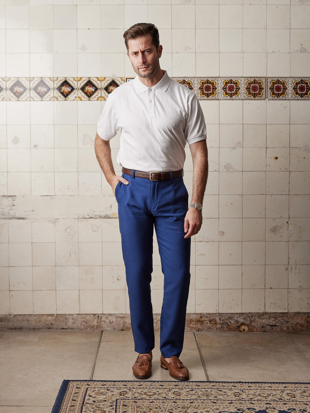 Ocean Blue Linen & Silk Trousers - Joe Bananas | Australia