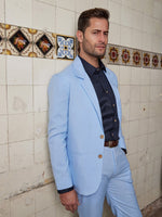 Sky Blue Linen & Silk Suit - Joe Bananas | Australia