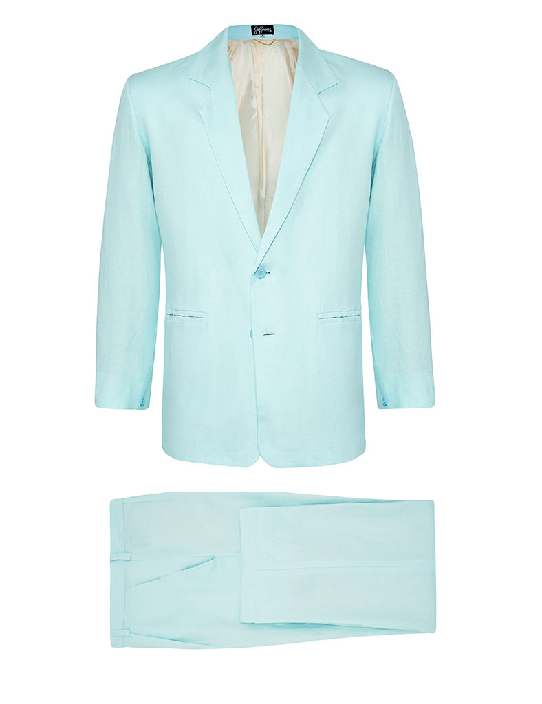 Aqua Skies Linen Suit