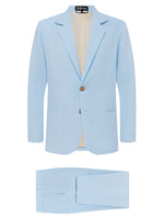 Sky Blue Linen & Silk Suit