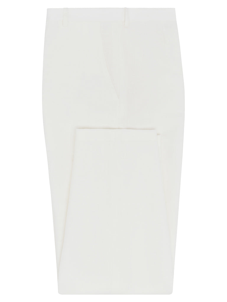 Ivory Linen & Silk Trousers