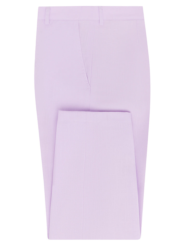 Lilac Linen & Silk Trousers
