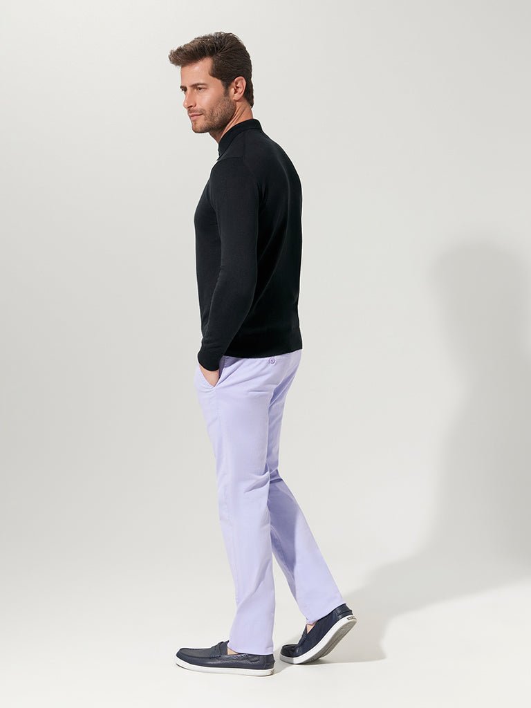 Black Cotton Suri Polo Sweater - Joe Bananas | Australia