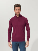 Bougainvillea Cotton Suri Zip Neck Sweater - Joe Bananas | Australia