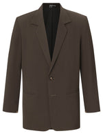 Chocolate Brown Silk Crepe Jacket - Joe Bananas | Australia