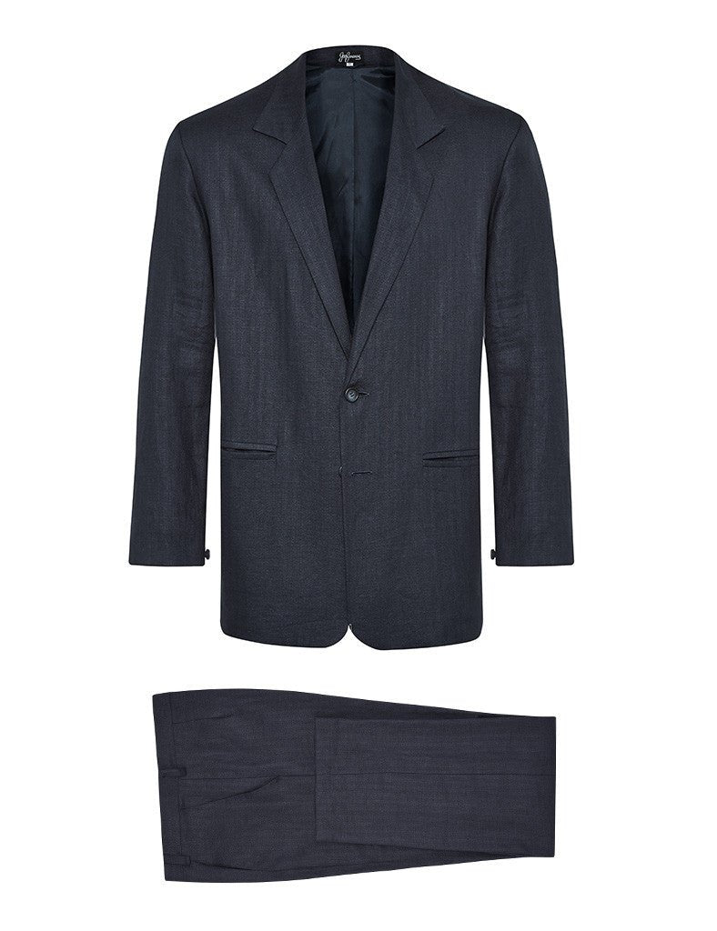 Indigo Herringbone Linen Suit - Joe Bananas | Australia