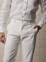 Ivory Linen & Silk Trousers - Joe Bananas | Australia