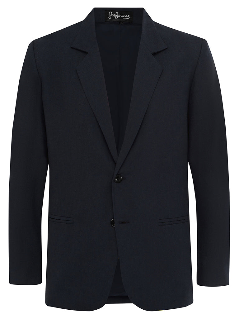 Navy Linen & Silk Jacket