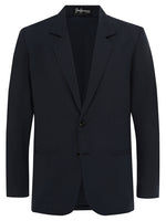 Navy Linen & Silk Jacket