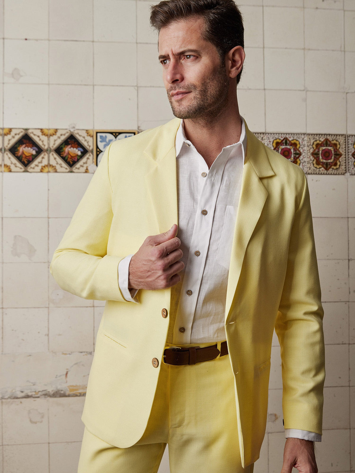 Lemon Linen & Silk Jacket - Joe Bananas | Australia
