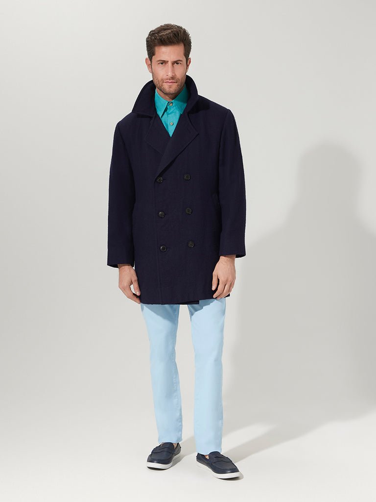 Navy Suri Pea Coat - Joe Bananas | Australia