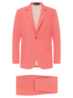 Coral Linen & Silk Suit