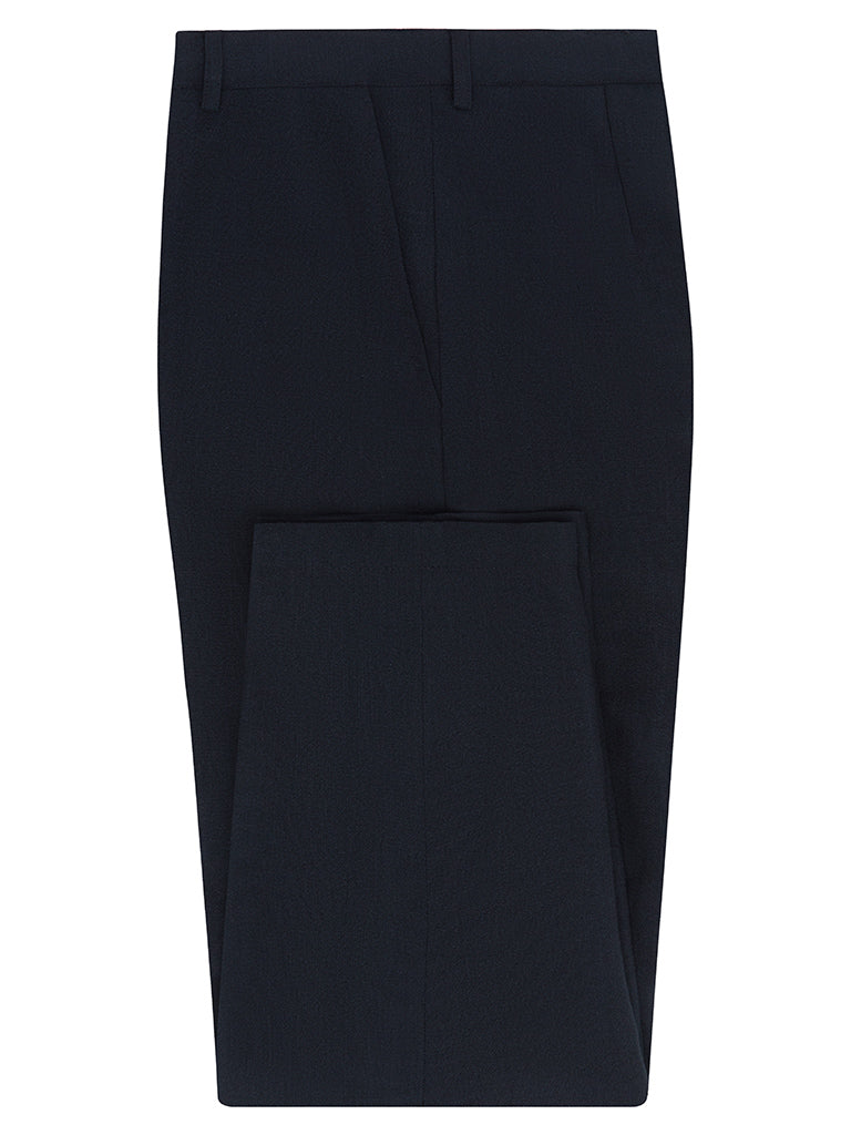 Navy Linen & Silk Trousers