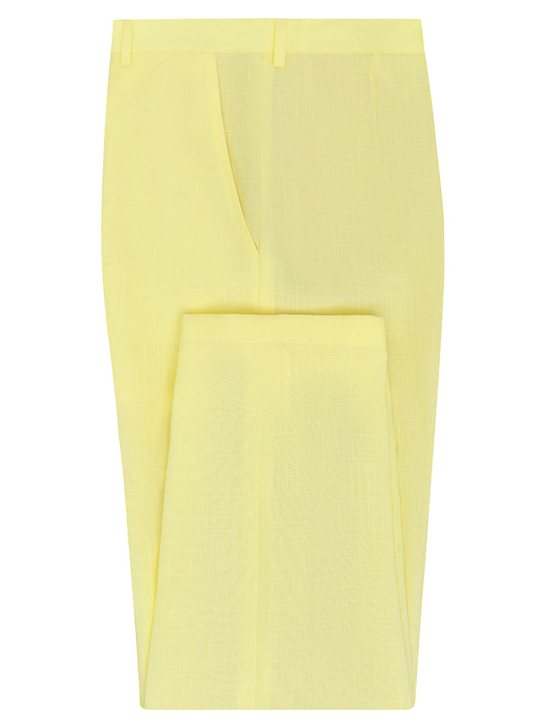 Lemon Linen & Silk Trousers