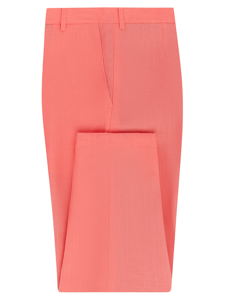 Coral Linen & Silk Trousers