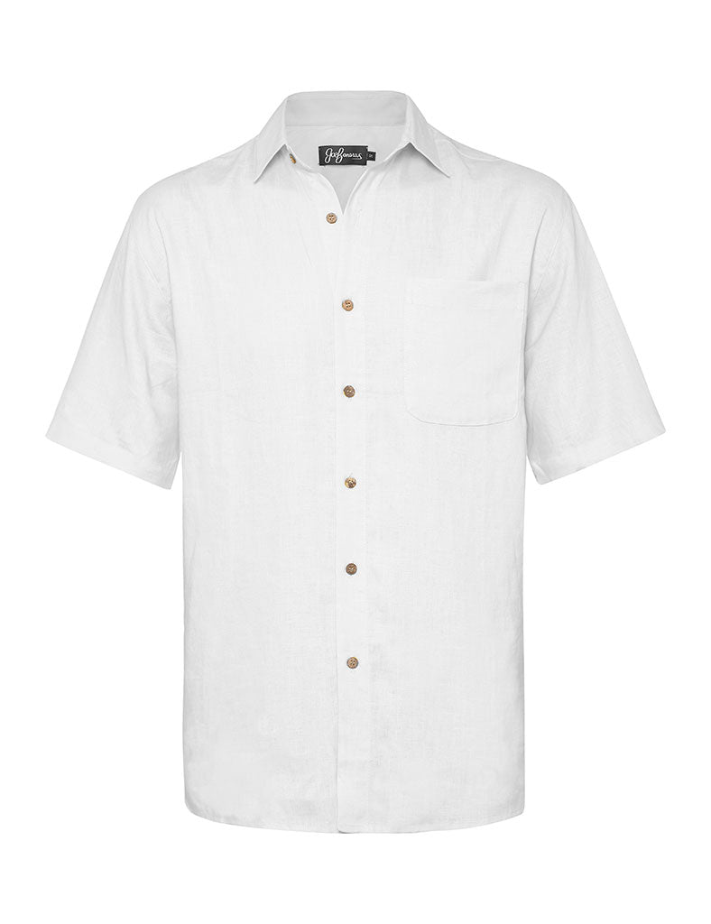 White Linen S/S Shirt - Joe Bananas | Australia