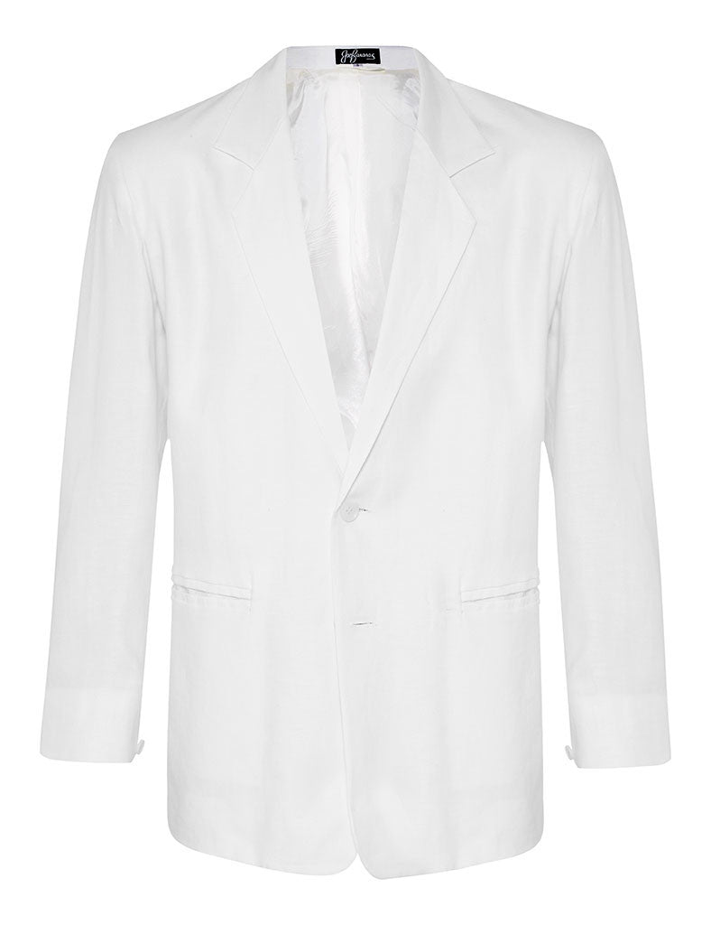 White Non Crush Linen Jacket