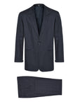 Indigo Herringbone Linen Suit