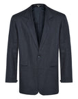 Indigo Herringbone Linen Jacket