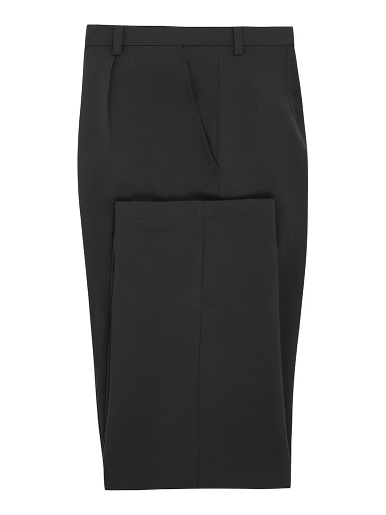 Charcoal Silk Crepe Trousers
