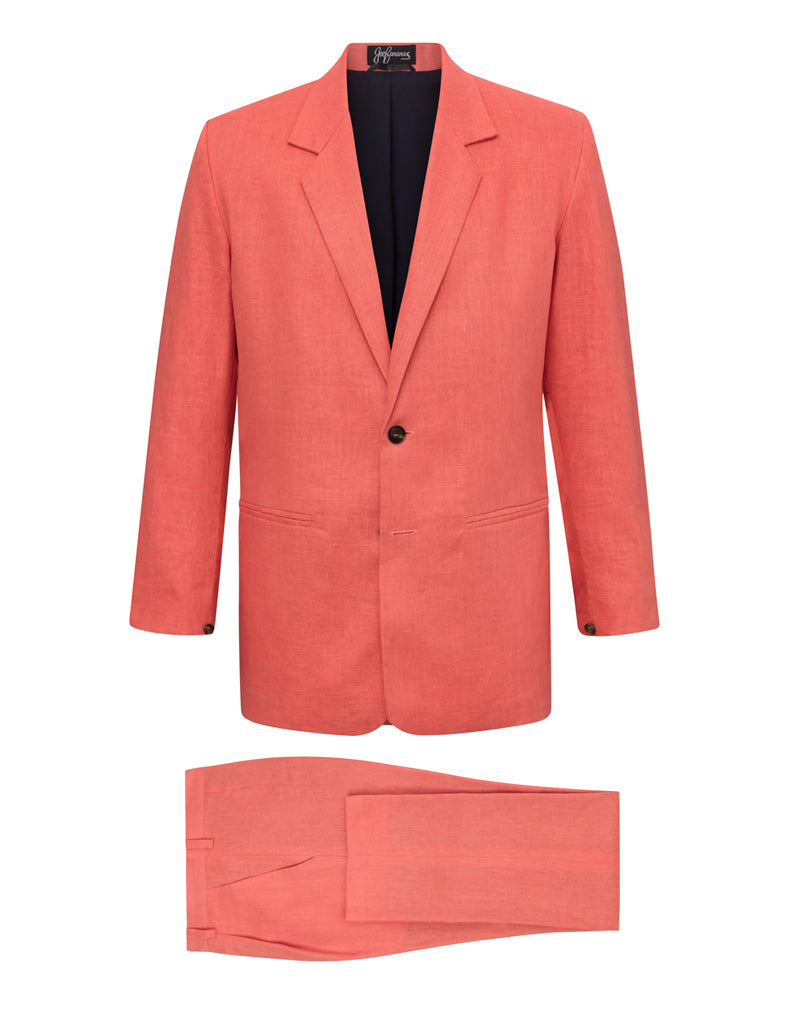 Coral Linen Suit