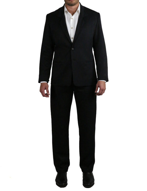 Black Non Crush Linen Suit