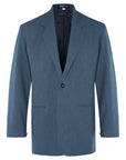 Blue Denim Non Crush Linen Jacket