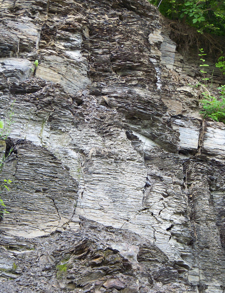 Wall of shale rock [Image credit: Lvklock]