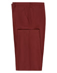 Ox Blood Non Crush Linen Trousers
